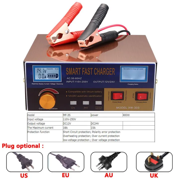 HiQueen 12V 24V Car Battery Charger Startstop LeadAcid Li ion Lithium