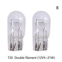 [กระฉับกระเฉง] 2ชิ้น T20 7443 7440สัญญาณไฟหลอดไฟฮาโลเจน Lampu Jalan กลางวันทำจากแก้วใส