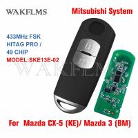 For Mazda CX-5 KE Mazda 3 BM 2012 2013 2014 2015 2016 2017 433MHz PCF7953P ID49 Keyless Entry Go Smart Car Remote Key SKE13E-02