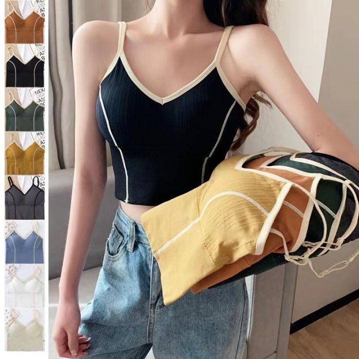 FESHOP FASHION SANDO BRALETTE WITH ADJUSTABLE STRAP PADDED BRA FOR WOMEN  CASUAL EVERYDAY
