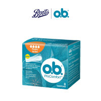 O.B. Pro Comfort Super โอ.บี. โปรคอมฟอร์ท ผ้าอนามัยแบบสอด ขนาดซูเปอร์ 8 ชิ้น