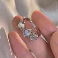 Vintage Geometric Y2k Crystal Open Rings Set For Women Kpop Silver Color Metal Irregular Heart Ring Party Fashion Jewelry Gifts