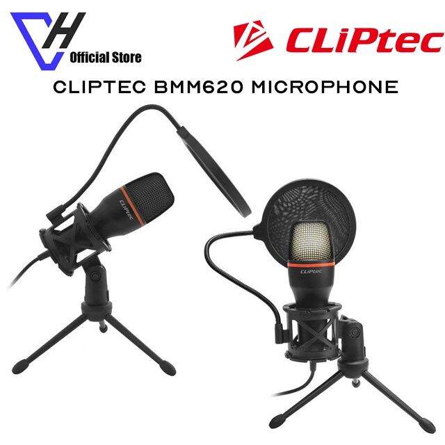 CLiPtec BMM620 RGB USB Condenser Microphone with Popping Filter & Anti