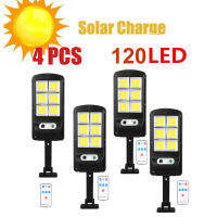 remote 1-4pcs 48-128 Solar Panel Motion Sensor Solar Lamp Outdoor Garden Solar Power Wall Lamp Rechargeable Energy Se floodlight