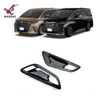 สำหรับ2023 2024 Toyota Alphard Vellfire 40ชุดภายในที่จับประตูสีดำมันวาวฝาครอบอุปกรณ์เสริมหมวก