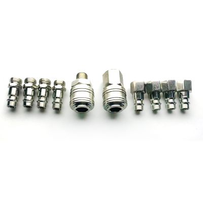 10pcs European Style 1/4NPT Quick Coupling Male and Female Set Connector Kit Coupler Air Hose Pneumatic Fitting