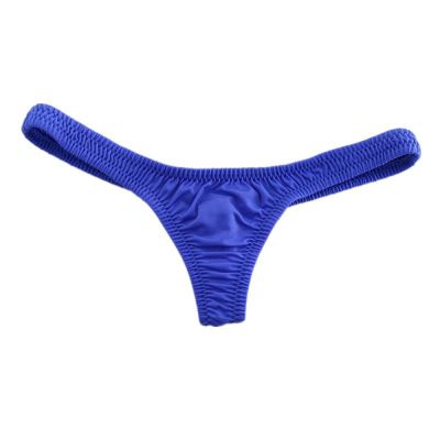 【Wrist watch】 Men Thong Silk Panties Bulge Low Rise Breathable Briefs Fashionable Underpants Elastic Soft ！