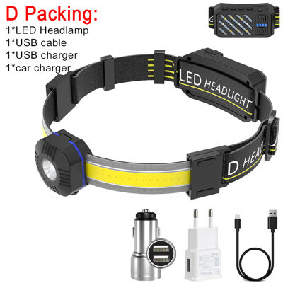 New Product Multifunctional Led Headlamp USB Rechargeable Headlight Lantern Head-mounted Strong Light Outdoor Fishing Light