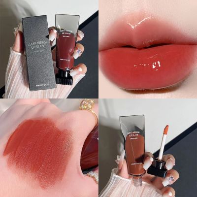 Black Mirror Water Lip Glaze High Gloss Moisturizing เซ็กซี่ Red Lip Tint ลิปสติกแต่งหน้า Longlasting สี Non-Stick Cup Lip Gloss