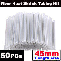 50pcs Fiber Splice Sleeves（45mm）Fusion Fiber Optic Cable Heat Shrinks Tubing 304 Stainless Steel Protection Tubes