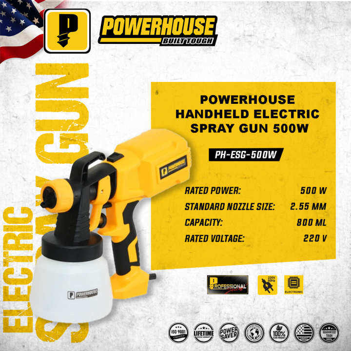POWERHOUSE Portable Handheld Electric Spray Gun for paint / Power Paint