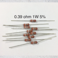 20ชิ้น  0.39 ohm 1W 5% Resistor ตัวต้านทาน 0.39โอห์ม 1วัตต์ ค่าความผิดพลาด+-5%  ตัวต้านทาน ของแท้นำเข้าไต้หวัน สินค้ามีพร้อมส่ง