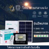 【กำลังไฟที่แท้จริง】JD ไฟโซล่าเซลล์ 55W กันน้ำกลางแจ้ง สว่างอัตโนมัติป้องกันฟ้าผ่า solar light สว่าง โคมไฟโซล่าเซลล์