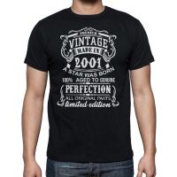 Made Vintage In 2001 Tshirts Men T Shirts 21 Years Old Birthday Gift Tshirt Cotton Tees