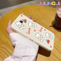 Jlingji เคสปลอกสำหรับ Samsung J7นายก J7 Prime 2,เคสแฟชั่นหมีเชอร์รี่เคสมือถือนิ่มบางขอบสี่เหลี่ยมด้านข้างเคสซิลิโคนนิ่มเคสป้องกันการกระแทก