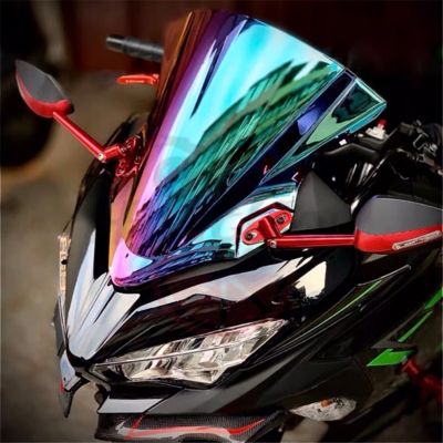 กระจกบังลมใหม่เจ็ดสีเหมาะสำหรับ Kawasaki NINJA400 Ninja 400 EX400 2018 2019ปี Deflector