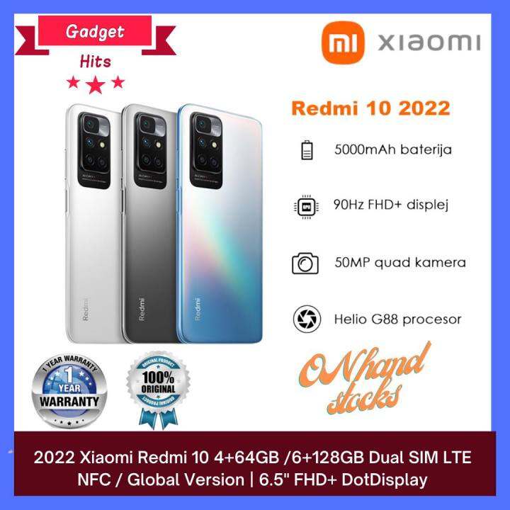 Redmi 10 2022 4+64GB | 4+128GB 50MP Quad Camera Global Version【In 1 ...