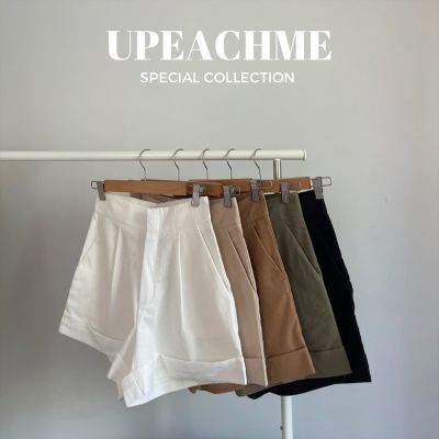 Linen shorts กางเกงลินินขาสั้น กางเกงเอวสูง กางเกงขาสั้น