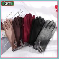 JAYQQ Fashion Full Finger Thicken Windproof Driving Mittens Skiing Gloves Touch Screen Gloves Plus Velvet