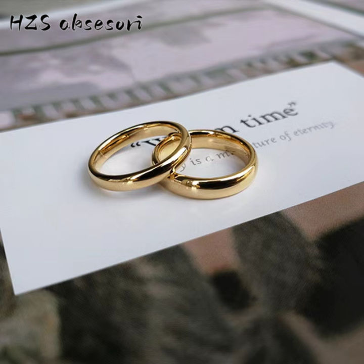 hzs-เรียบธรรมดาแหวนแหวนทองทังสเตนเหล็กคู่แหวนของขวัญสำหรับของขวัญแฟนสำหรับของขวัญแฟน