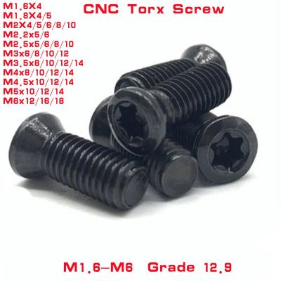 10-50ชิ้น M1.8 M1.6 M2 M2.2 M2.5 M3 M3.5 M4 M4.5ใส่สกรู Torx CNC M6 M5สำหรับเปลี่ยนเครื่องมือ Mesin Bubut CNC ใส่คาร์ไบด์