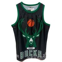 Ready Stock 2022 New NBA Jersey Milwaukee Bucks 34 # ANTETOKOUNMPO Basketball T-Shirt With Black Print