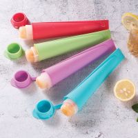 【CW】 Silicone Tube Mold Color Popsicle Maker Mould Tray Handheld Tools Kids