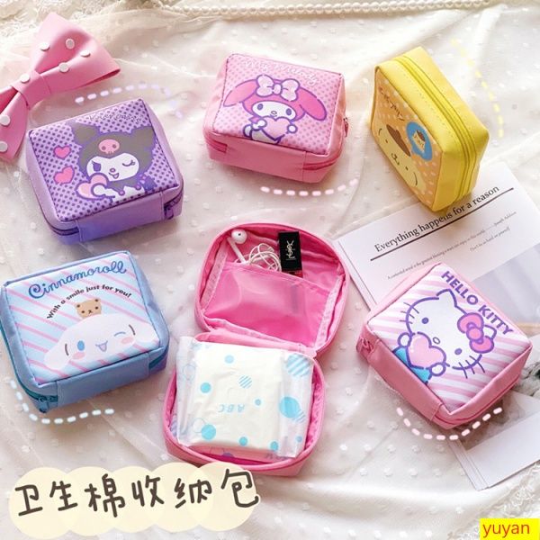 yuyan-kt-melody-cinnamon-dog-girl-cute-sanitary-napkin-storage-bag-aunt-towel-menstruation-portable-large-capacity