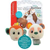 Infantino : WRIST RATTLES - MONKEY/PANDA - ของเล่นติดข้อมือ - ลิง,แพนด้า