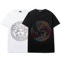 [Hot] 9653#r   Spring and Autumn Fashion Round Neck Casual Simple Trend Short Sleeve Ladies T-shirtเสื้อยืด