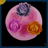 [rBIL] 3D Rose Flower ซิลิโคน fondant Mold cake Decor ช็อกโกแลตน้ำตาล CRAFT baking Mold