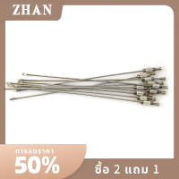 ZHAN เครื่องมือกลางแจ้ง15ซม. 10ชิ้นอุปกรณ์ยุทธวิธี EDC สำหรับตั้งแคมป์เครื่องมือหลายชุดพวงกุญแจเชือกลวดสแตนเลสพวงกุญแจห่วงโซ่การท่องเที่ยว