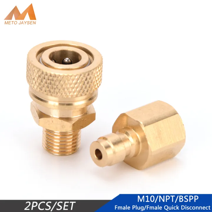 Ready Stock 1/8BSPP 1/8NPT M10x1 2pc/set PCP Paintball Copper Air ...