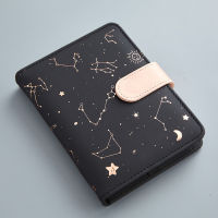 สีขาวสีดำ Starry Star Moon PU หนังโน้ตบุ๊คปกแข็งกระดาษ Journal Traveller Diary Planner Notepad เครื่องเขียนเด็กของขวัญ
