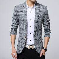 HOT★ผู้ชายชุดลำลองเสื้อแจ็คเก็ตเกาหลี Slim ชุด Dropshipping ขายร้อน Top Coat ยาวแขนปุ่ม Blazers