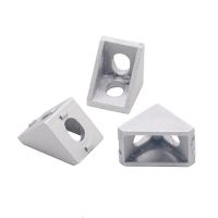 30pc Aluminum 2020 Profile Corner Bracket Fitting Corner Angle 20X17X6 20 L Connector Fastener Industrial Aluminum CNC Router Hand Tool Parts Accessor