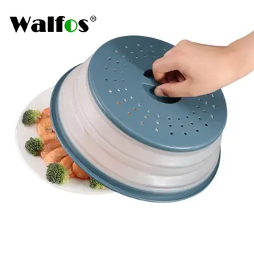 Multifunction Microwave Splatter Cover Collapsible Food Cover Hollow-out  Drain Basket Cooking Splash Guard Kitchen Accewwories