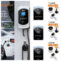 HUAIIY 32A เครื่องชาร์จในรถยนต์ EV 3เฟส ซ็อกเก็ต IEC62196-2 7.6KW/11KW/22KW 7.6KW รถยนต์ไฟฟ้า เครื่องชาร์จรถยนต์ไฟฟ้า สายเคเบิล Type2 สายชาร์จในรถยนต์3เฟส Type2 สำหรับรถยนต์ไฟฟ้า