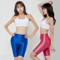 XCKNY New color high waist running fitness pants quick drying elastic Capris swimming trunks y oil glossy tight