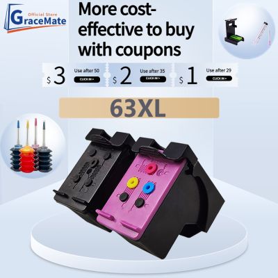 Gracemate 63XL Ink Cartridge Compatible For HP 63 For Hp63 Printer Envy 4520 4521 4522 4523 4524 4526 4526 4527 4528 Refill Ciss