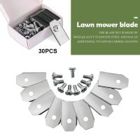 30pc Lawn Mower Cutting Blades with Screw Kit Trimmer Blade Lawn Mower Grass Replacement for Gardena Robotic Lawnmower Repair