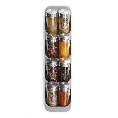 Drawer Cabinet Spice Jar Bottle Storage Box 8 Grids Spice Jar Storage Holder Hose Kitchen Organizer
