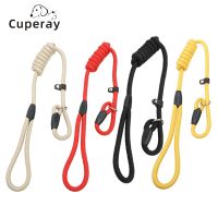 Nylon Dog Traction Rope Pull-resistant Pet Traction Rope P Chain Collar Adjustable for Large Medium Small Dog Training Supplies