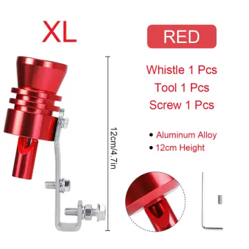 Universal Auto Turbo Sound Whistle Simulator Sound Pipe Car Exhaust Muffler  Pipe1pcs-red