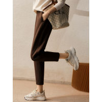 Spot parcel post Awesome Slimming Pants Textured Harem Pants 2023 Spring and Autumn Womens Casual Womens Pants Pencil Pants Baggy Pants Trousers