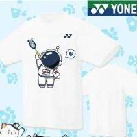 YONEX เสื้อยืดแขนสั้นผ้าตาข่ายแห้งเร็วสำหรับผู้ชายผู้หญิงครึ่งแขนกีฬาฤดูร้อนเสื้อผ้าแบดมินตันวิ่งเสื้อผ้าวัยรุ่นกีฬา