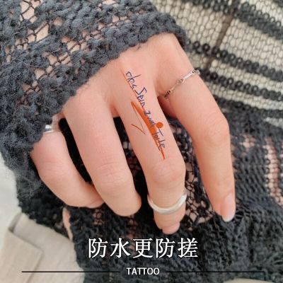 Life to death finger color tattoo stickers waterproof ins style hot girl sweet cool little red book same style collarbone fresh