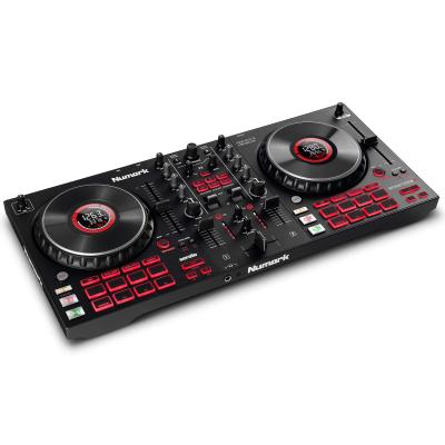 Numark Mixtrack Platinum FX - DJ คอนโทรลเลอร์สำหรับ Serato DJ พร้อมการควบคุม4ชั้นดีเจมิกเซอร์อินเตอร์เฟซเครื่องเสียงในตัวจอล้อ Jog และ Paddles FX