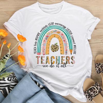 Teachers Print Tshirt Cute Grandma Letters Print Tshirt Tees