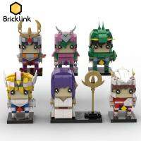 Bricklink ชุดหุ่นของเล่นญี่ปุ่น,หนังฟิกเกอร์อนิเมะเซนต์ส Seiyaed Brickheadz Hyogas Athena Ikki Shiryus MOC ของขวัญของเล่นเด็กบล็อกตัวต่อ